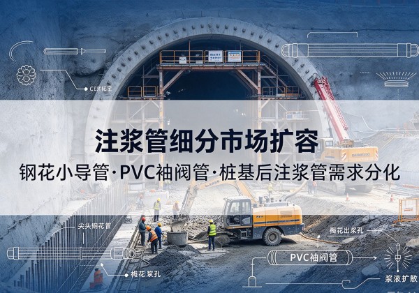 江油注浆管细分市场扩容，隧道钢花小导管、PVC 袖阀管、桩基后注浆管需求分化